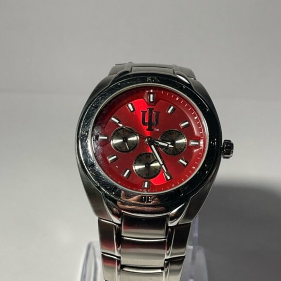 Indiana Hoosiers NCAA Stainless-steel Chronograph Men's Watch by Fossil NEW - Picture 2 of 10